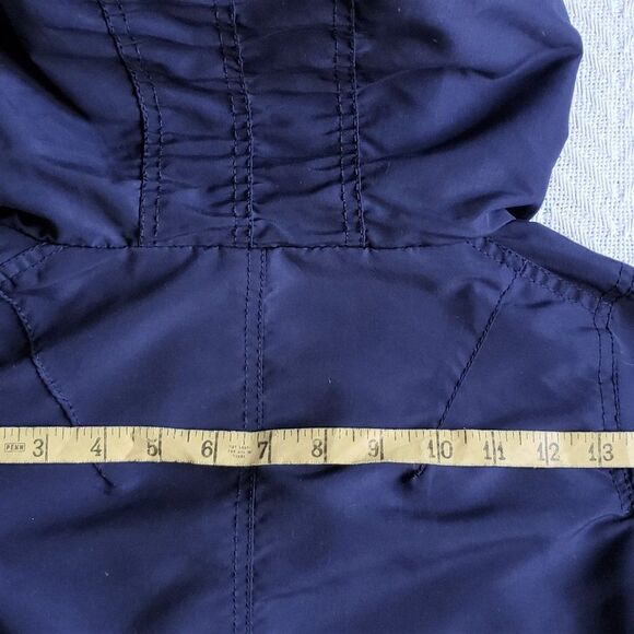 Bella Donna Moda Italiana Lightweight Jacket Hooded Utility S Navy Blue - Picture 6 of 9